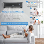 18000 BTU Wifi Enabled Mini Split Air Conditioner & Heater, 21 SEER2 208-230V Inverter Split AC Unit Energy Efficient for 1250 Sq.Ft with Heat Pump