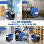 180 Pint Bucketless Commercial Dehumidifier Portable Industrial Dehumidifier with Pump, 24.6ft Drain Hose & Wheels, Rotational Molded Dehumidifier