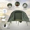 1-Person Tent Cot 4-in-1 Camping Cot Tent Combo Foldable Elevated Tent Set with Waterproof Cover Air Mattress & Carrying Bag