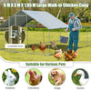 20ft Large Metal Chicken Coop Walk-in Chicken Run Poultry Cage Outdoor Farm Hen Rabbit Run House with All-weather Cover