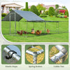 20ft Large Metal Chicken Coop Walk-in Chicken Run Poultry Cage Outdoor Farm Hen Rabbit Run House with All-weather Cover