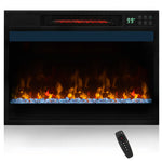 23" Infrared Quartz Fireplace Insert 1500W Electric Fireplace Heater with Remote Control & 6 Flame Modes