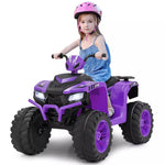 24V Kids Ride On ATV Electric ATV 4-Wheeler with Soft Start, LED Lights & Wireless Connection, Battery Powered Quad Car for 3-8 Boys & Girls