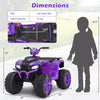 24V Kids Ride On ATV Electric ATV 4-Wheeler with Soft Start, LED Lights & Wireless Connection, Battery Powered Quad Car for 3-8 Boys & Girls