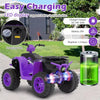 24V Kids Ride On ATV Electric ATV 4-Wheeler with Soft Start, LED Lights & Wireless Connection, Battery Powered Quad Car for 3-8 Boys & Girls