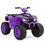 24V Kids Ride On ATV Electric ATV 4-Wheeler with Soft Start, LED Lights & Wireless Connection, Battery Powered Quad Car for 3-8 Boys & Girls