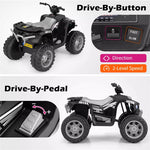 24V Kids Ride On ATV Electric ATV 4-Wheeler with Soft Start, LED Lights & Wireless Connection, Battery Powered Quad Car for 3-8 Boys & Girls