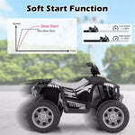 24V Kids Ride On ATV Electric ATV 4-Wheeler with Soft Start, LED Lights & Wireless Connection, Battery Powered Quad Car for 3-8 Boys & Girls