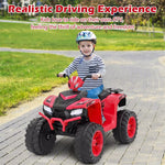 24V Kids Ride On ATV Electric ATV 4-Wheeler with Soft Start, LED Lights & Wireless Connection, Battery Powered Quad Car for 3-8 Boys & Girls