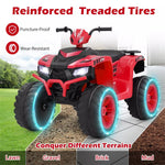 24V Kids Ride On ATV Electric ATV 4-Wheeler with Soft Start, LED Lights & Wireless Connection, Battery Powered Quad Car for 3-8 Boys & Girls