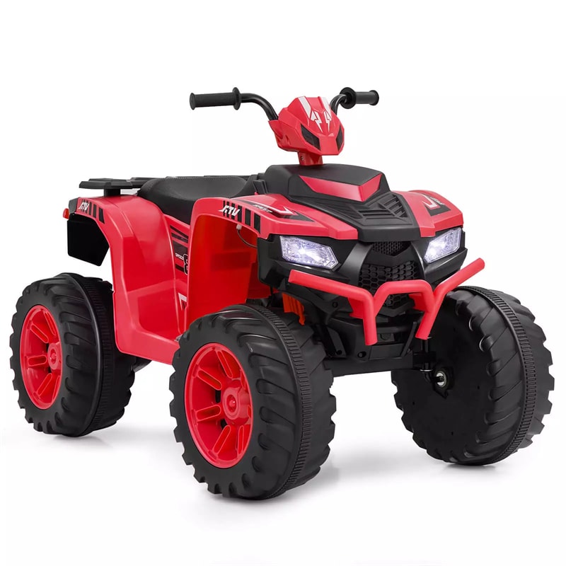 24V Kids Ride On ATV Electric ATV 4-Wheeler with Soft Start, LED Lights & Wireless Connection, Battery Powered Quad Car for 3-8 Boys & Girls