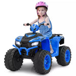 24V Kids Ride On ATV Electric ATV 4-Wheeler with Soft Start, LED Lights & Wireless Connection, Battery Powered Quad Car for 3-8 Boys & Girls