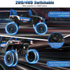 24V Kids UTV 2-Seater 4WD/2WD Switchable Electric Ride on Car with Remote Control, 4 x 100W Powerful Engine, Music, High/Low Speed