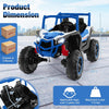 24V Kids UTV 2-Seater 4WD/2WD Switchable Electric Ride on Car with Remote Control, 4 x 100W Powerful Engine, Music, High/Low Speed