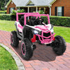 24V Kids UTV 2-Seater 4WD/2WD Switchable Electric Ride on Car with Remote Control, 4 x 100W Powerful Engine, Music, High/Low Speed