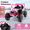 24V Kids UTV 2-Seater 4WD/2WD Switchable Electric Ride on Car with Remote Control, 4 x 100W Powerful Engine, Music, High/Low Speed