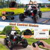 24V Kids UTV 2-Seater 4WD/2WD Switchable Electric Ride on Car with Remote Control, 4 x 100W Powerful Engine, Music, High/Low Speed