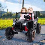 24V Kids UTV 2-Seater 4WD/2WD Switchable Electric Ride on Car with Remote Control, 4 x 100W Powerful Engine, Music, High/Low Speed