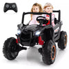 24V Kids UTV 2-Seater 4WD/2WD Switchable Electric Ride on Car with Remote Control, 4 x 100W Powerful Engine, Music, High/Low Speed