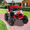 24V Kids UTV 2-Seater 4WD/2WD Switchable Electric Ride on Car with Remote Control, 4 x 100W Powerful Engine, Music, High/Low Speed