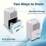 2500 Sq. Ft Dehumidifier for Home Basement, 32 Pints Portable Quiet Dehumidifier with Sleep Mode,  24H Timer & Drain Hose