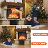 26 Inch Electric Fireplace Insert 750W/1500W Wall Recessed Fireplace Heater with Adjustable Flame Effect, Remote Control & LED Screen