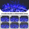 26 Inch Electric Fireplace Insert 750W/1500W Wall Recessed Fireplace Heater with Adjustable Flame Effect, Remote Control & LED Screen