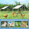 26ft Large Metal Chicken Coop Walk-in Chicken Run Poultry Rabbit Hen Run House Shade Cage with Waterproof & UV Resistant PE Cover for Backyard Farm