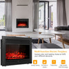 28.5" Electric Fireplace Insert Freestanding Mounted Recessed Fireplace Heater 750W/1500W with Remote Control & 3 Color Adjustable Flames