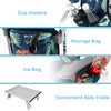 3 Pcs Outdoor Folding Backpack Beach Chairs 5-Position Sling Chair Set with Side Table