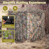 See Through Hunting Blind Tent 270 Degree 2-3 Person Portable Pop Up Ground Blind with Sliding Windows, Zippered Door & Carrying Bag