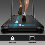 2 in 1 Folding Treadmill Superfit 2.25HP Under Desk Treadmill with LED Display, Remote Control & APP Control