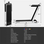 2 in 1 Folding Treadmill Superfit 2.25HP Under Desk Treadmill with LED Display, Remote Control & APP Control