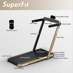 2 in 1 Folding Treadmill Superfit 2.25HP Under Desk Treadmill with LED Display, Remote Control & APP Control