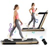 2 in 1 Folding Treadmill Superfit 2.25HP Under Desk Treadmill with LED Display, Remote Control & APP Control