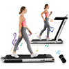 2 in 1 Folding Treadmill Superfit 2.25HP Under Desk Treadmill with LED Display, Remote Control & APP Control