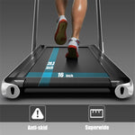 2 in 1 Folding Treadmill Superfit 2.25HP Under Desk Treadmill with LED Display, Remote Control & APP Control