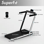 2 in 1 Folding Treadmill Superfit 2.25HP Under Desk Treadmill with LED Display, Remote Control & APP Control