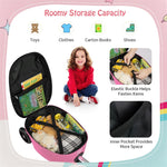 2-in-1 Hardshell Ride on Scooter Suitcase Kids Folding Scooter Luggage with Lighted Wheels & Retractable Handle