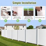 Outdoor Privacy Screen 2 Panels 48''H Decorative Air Conditioner Fence Vinyl Fence Garbage Can Enclosure with 3 Stakes