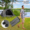 2-Person Tent Cot 4-in-1 Folding Camping Cot Tent Elevated Tent with Waterproof Rainfly Self-Inflating Mattress & Roller Carry Bag