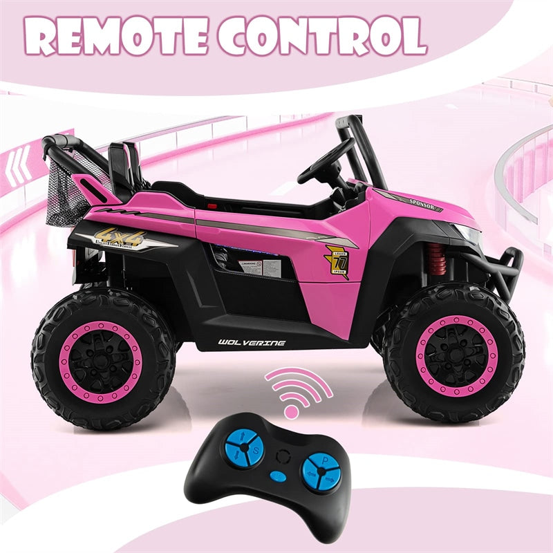 2-Seater Kids Ride On UTV 12V Electric Truck Power Wheels Car with Remote Control