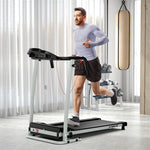 Foldable Treadmill 2 HP Freestanding Folding Treadmill Motorized Running Machine with LCD Display & 12 Preset Program