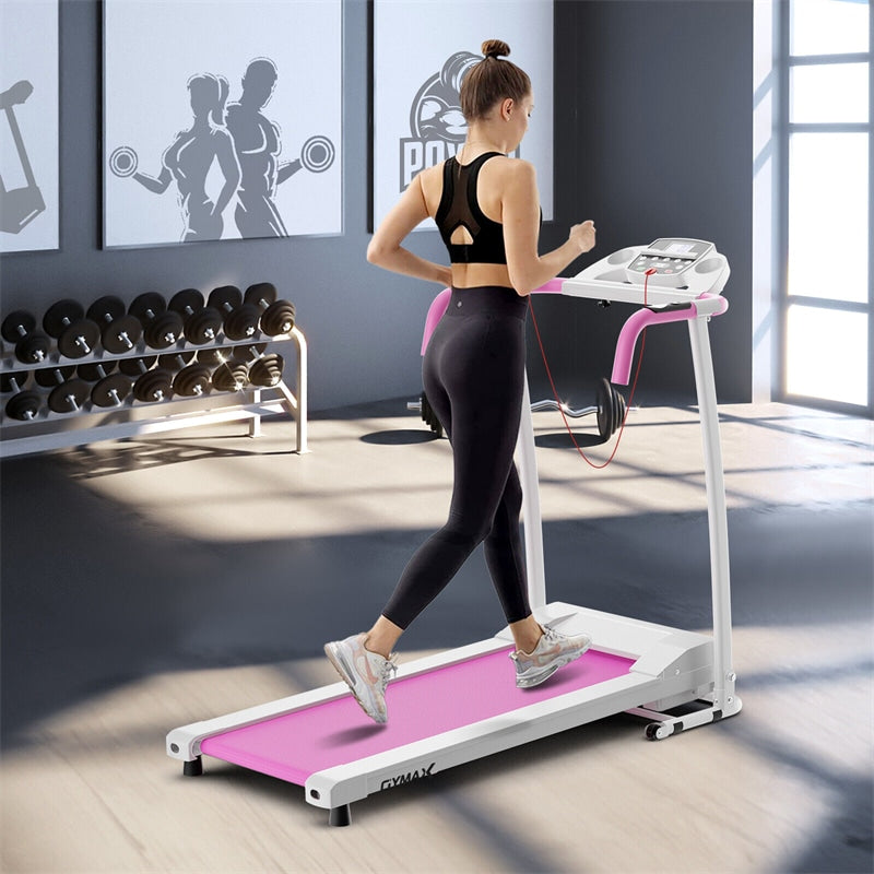 Foldable Treadmill 2 HP Freestanding Folding Treadmill Motorized Running Machine with LCD Display & 12 Preset Program