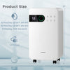 32 Pint Home Basement Dehumidifier 2,500 Sq. Ft Portable Quiet Air Dehumidifier with Sleep Mode & 3-Color Indicator Light