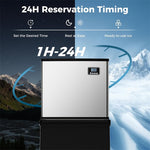 353LBS/24H Split Commercial Ice Maker 23" Freestanding Industrial Ice Machine Full-Automatic Modular Ice Maker with 198 LBS Storage Bin