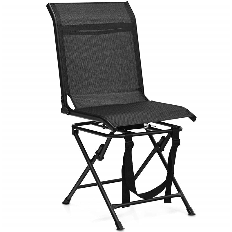 360° Swivel Hunting Blind Chair All-weather Outdoor Folding Chair with Mesh Backrest