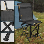 360° Swivel Hunting Blind Chair All-weather Outdoor Folding Chair with Mesh Backrest