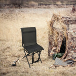 360° Swivel Hunting Blind Chair All-weather Outdoor Folding Chair with Mesh Backrest