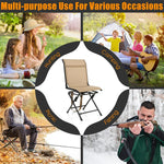 360° Swivel Hunting Blind Chair All-weather Outdoor Folding Chair with Mesh Backrest